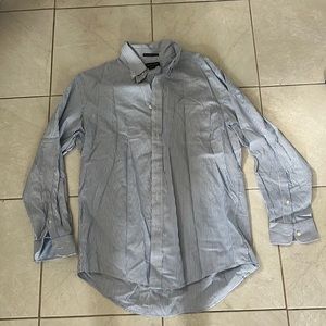Lands End Men’s Pinstripe Blue Button Down Size 16-33